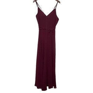 Marchesa Notte Valentia Gown Women’s Size 8 Burgundy A-Line Long Bridesmaid Dres